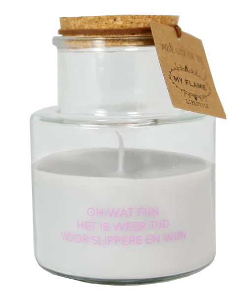 My Flame OUTDOOR CANDLE - TIJD VOOR SLIPPERS EN WIJN - BELLA CITRONELLA