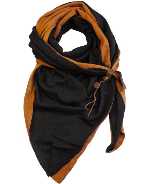 LOT83 Sjaal Fien Twin - Almond/Zwart
