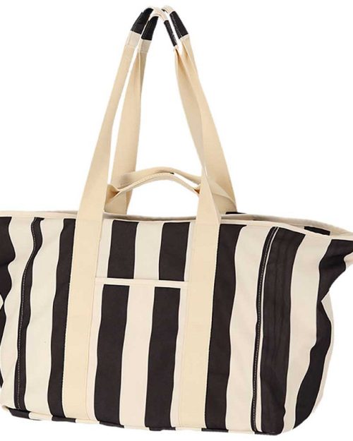 Sarlini beach bag zwart wit streep