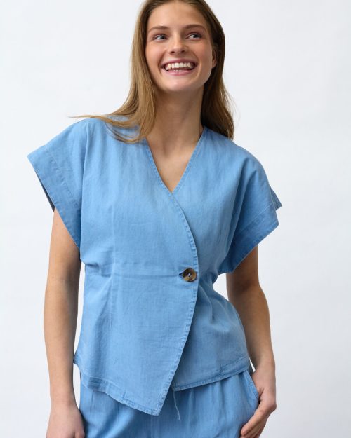 Sisterspoint Evela top denim blue