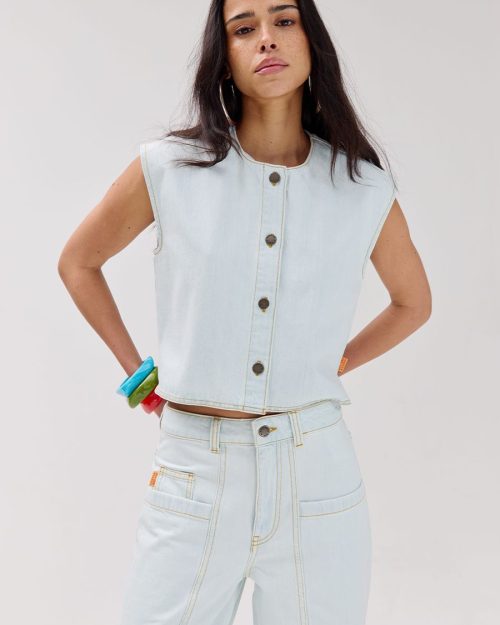 Harper & Yve Gilly gilet light blue