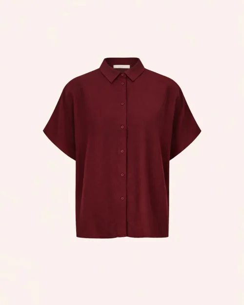 By-Bar barley viscose blouse | wine