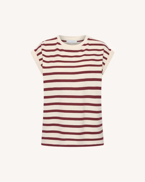 By-Bar tobi stripe top | grain wine stripe
