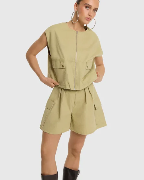 Refined Department Noa gilet sand