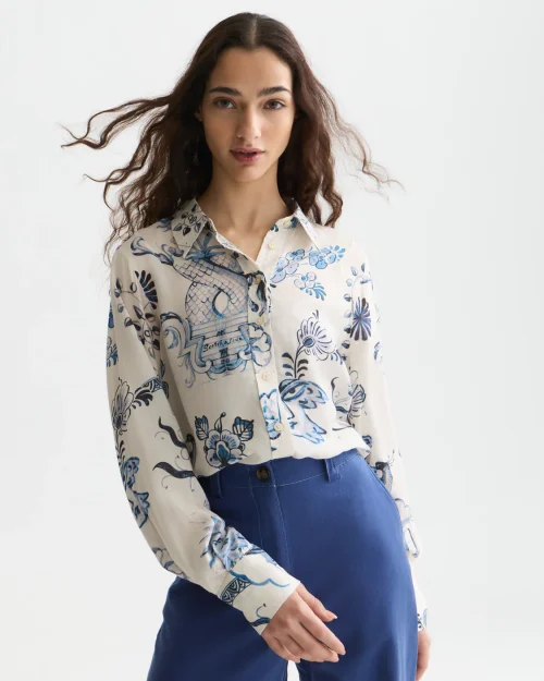Scotch & Soda Delftblauwe blouse