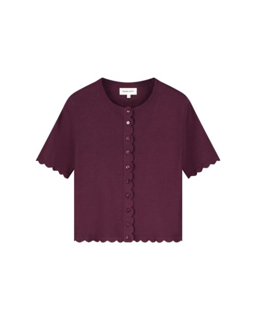 Fabienne Chapot Scarlett Short Sleeve Cardigan Brigitte Bordeuax