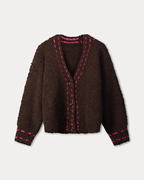 Pom Amsterdam Elise vest chocolate brown