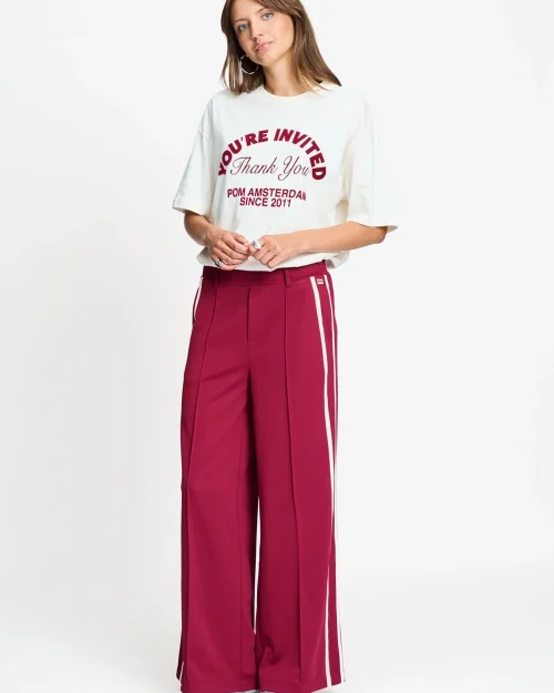 Pom Amsterdam Nora pants burgundy red