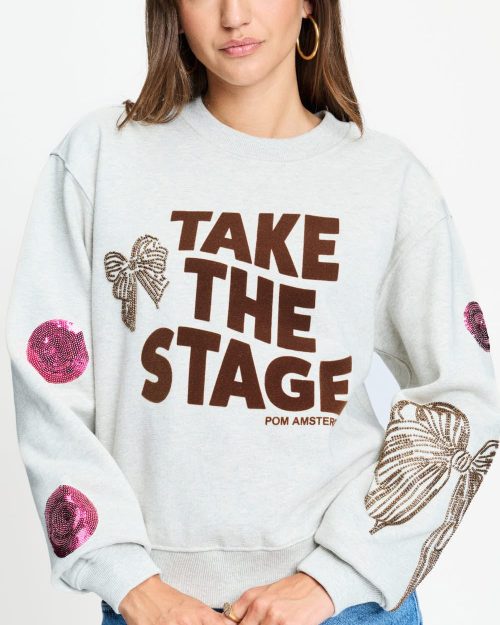 Pom Amsterdam Sascha sweater lichtgrijs