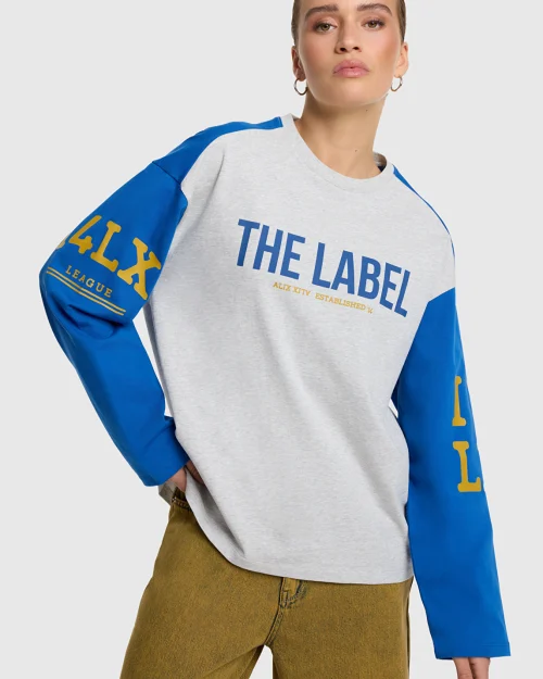Alix The Label Mix longsleeve light grey melange