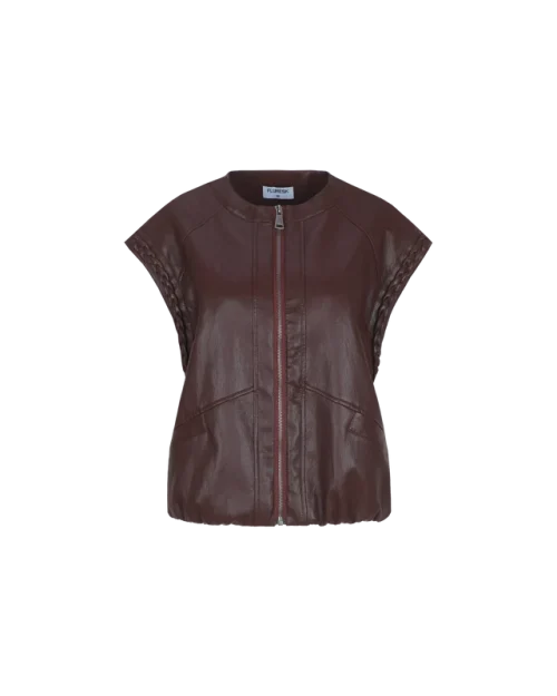 Fluresk Fauve gilet dusky maroon