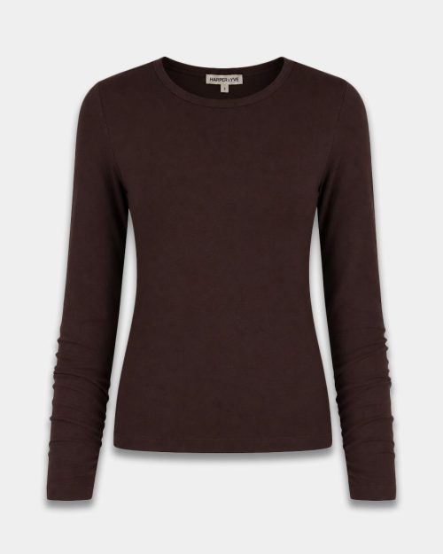 Harper & Yve Jason top donkerbruin