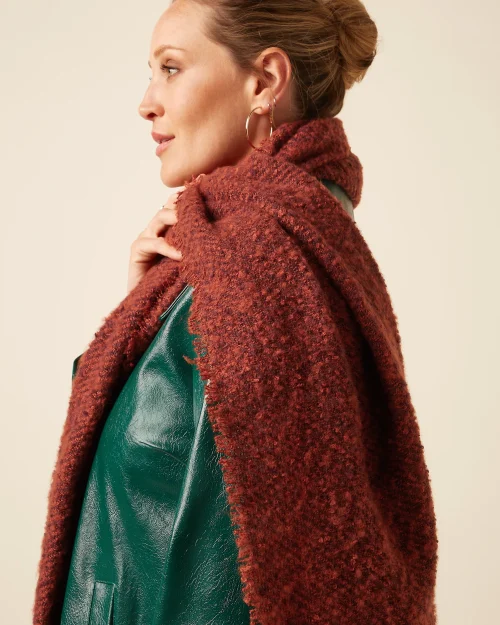 King Louie Boucle scarf porto red
