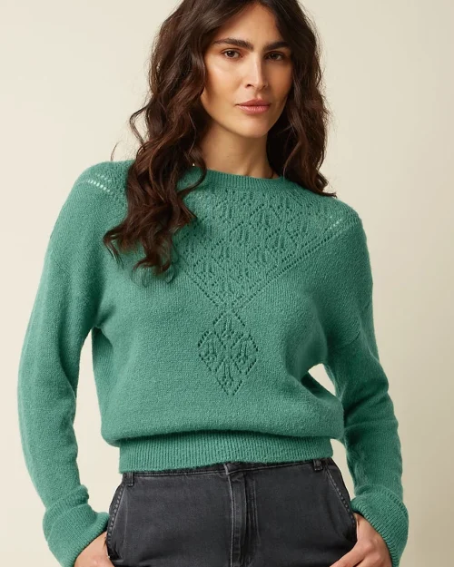 King Louie Mauve top farfalle fir green