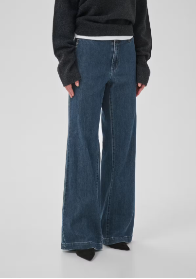 My Essential Wardrobe Lara pants dark blue