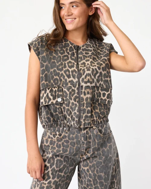 Sisterspoint Garwin gilet leopard