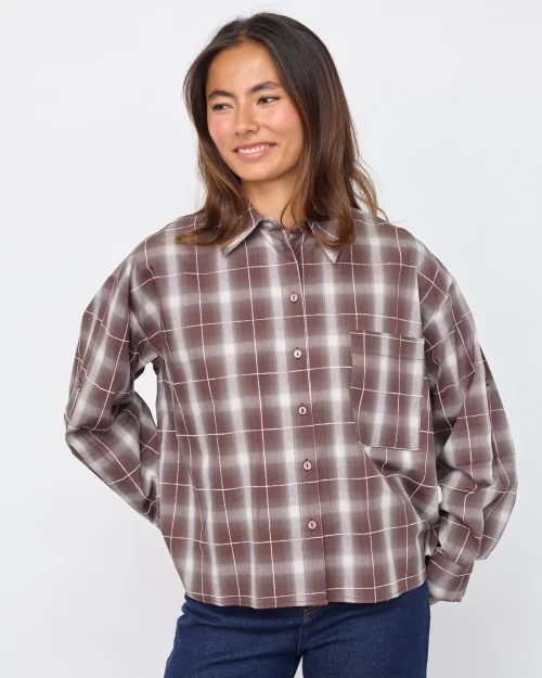 Sisterspoint Irine blouse berry check