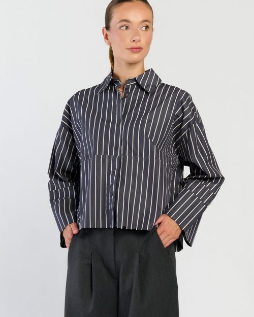 Spooq the label Dora Blouse | Grey Stripe