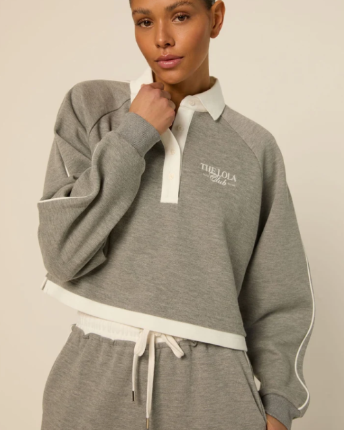 The Lola Club Kaya polo grey melange