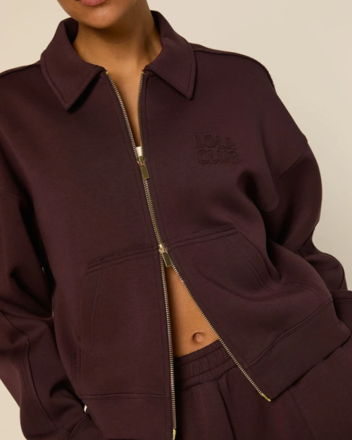 The Lola Club Leyla zip trough mulberry wine