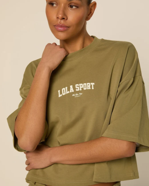 The Lola Club Stella tee sage green