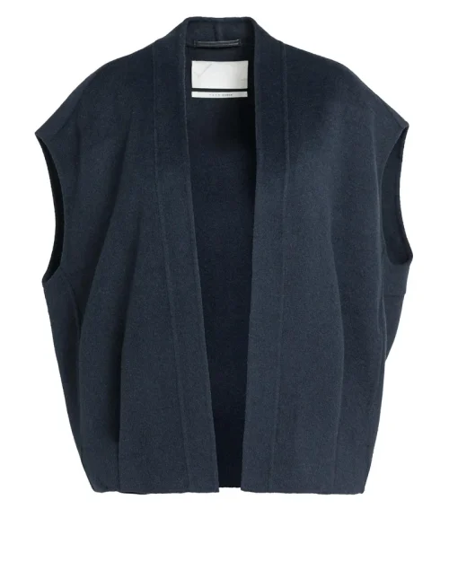 Yaya Oversized bodywarmer van wolmix cat black melange 021010