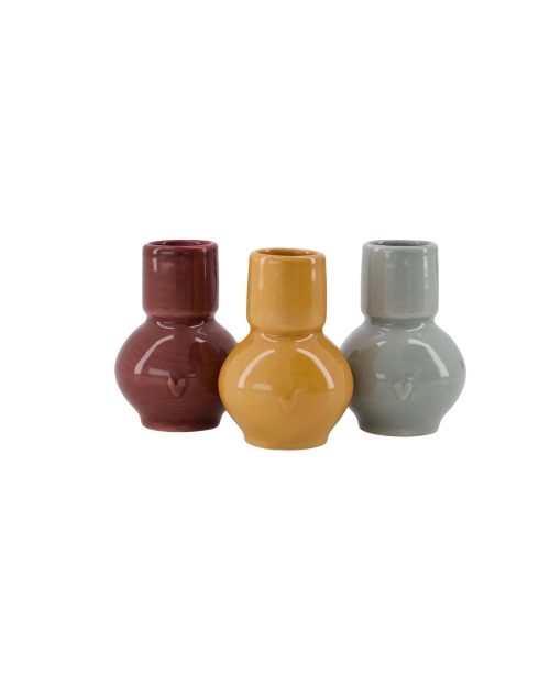 Zusss set of 3 little vases ceramic heart