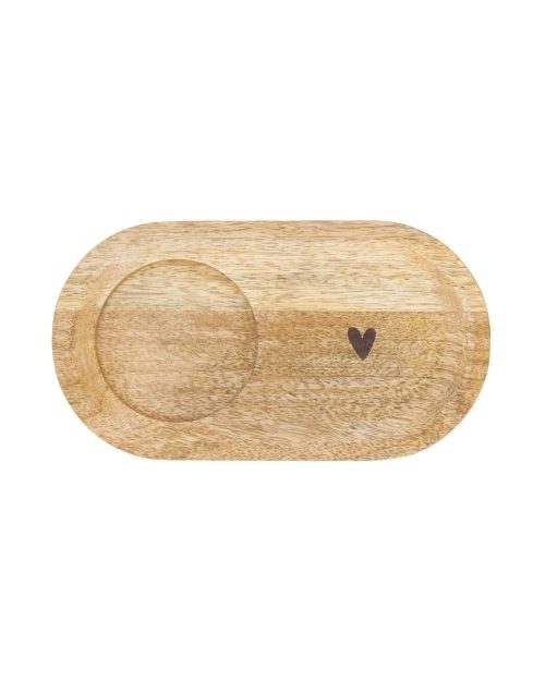 Zusss serving tray wood heart