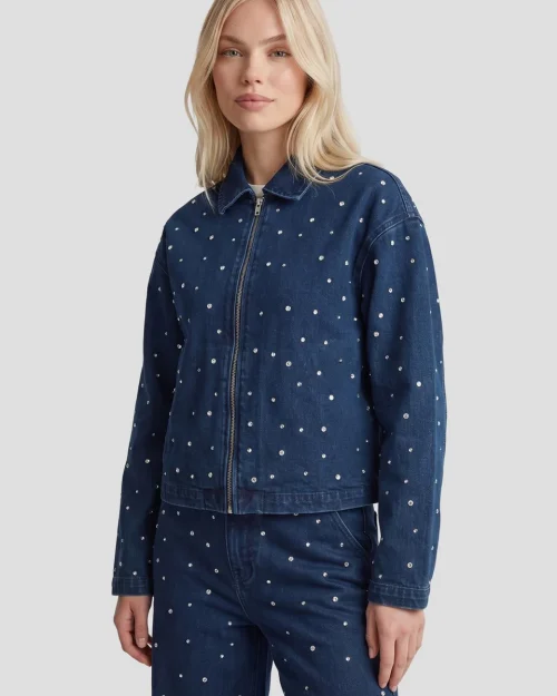 Fluresk Inez jacket mid blue