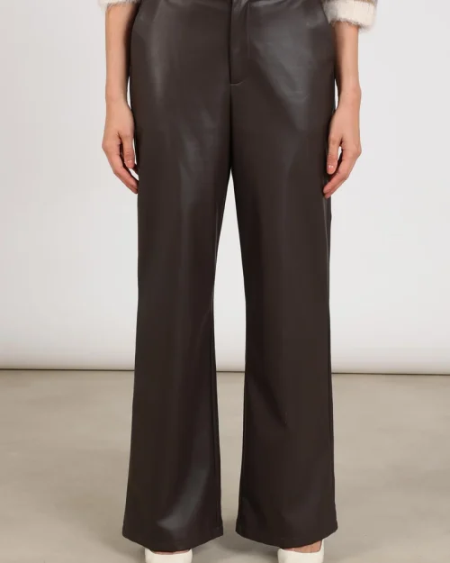 Nukus Beverly pants pu chocolate