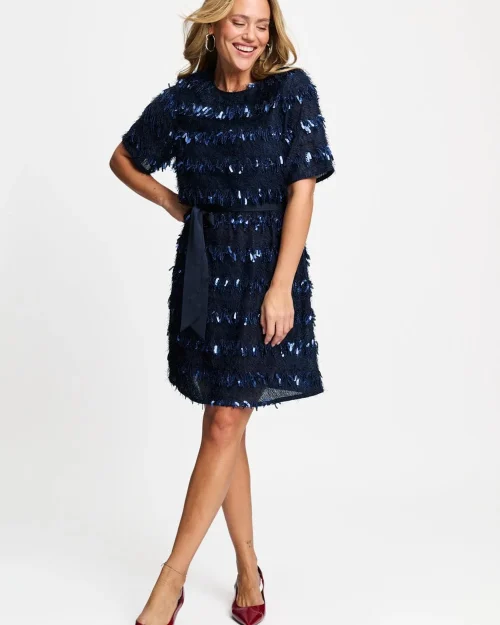 Pom Amsterdam Inez dress eternal blue
