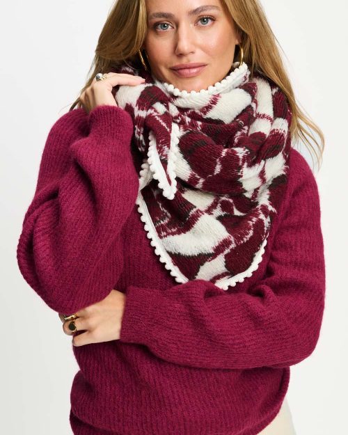 Pom Amsterdam Hero shawl ribbon red