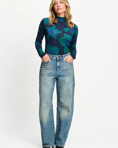 Pom Amsterdam Jeans Jacky studs dark blue